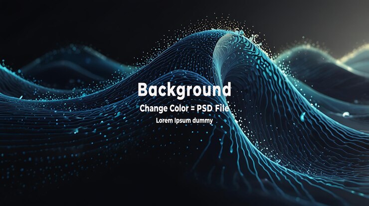 PSD psd abstract digital wave of particles futuristic point wave technology background