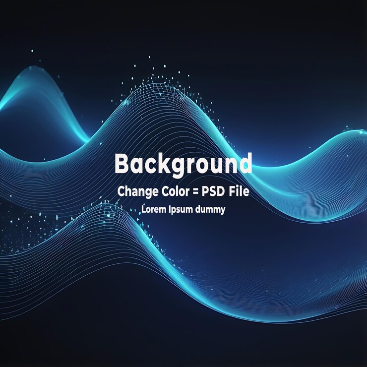 PSD psd abstract digital wave of particles futuristic point wave technology background