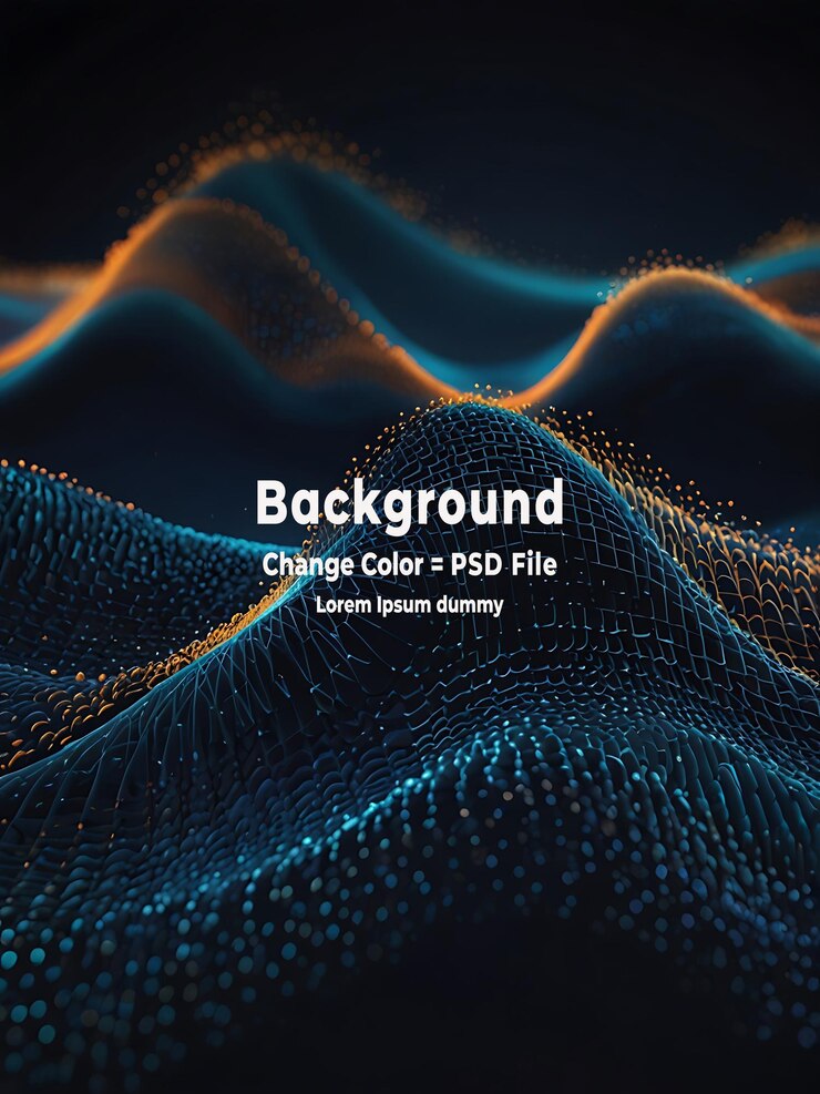 PSD psd abstract digital wave of particles futuristic point wave technology background