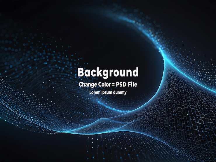 PSD psd abstract digital wave of particles futuristic point wave technology background