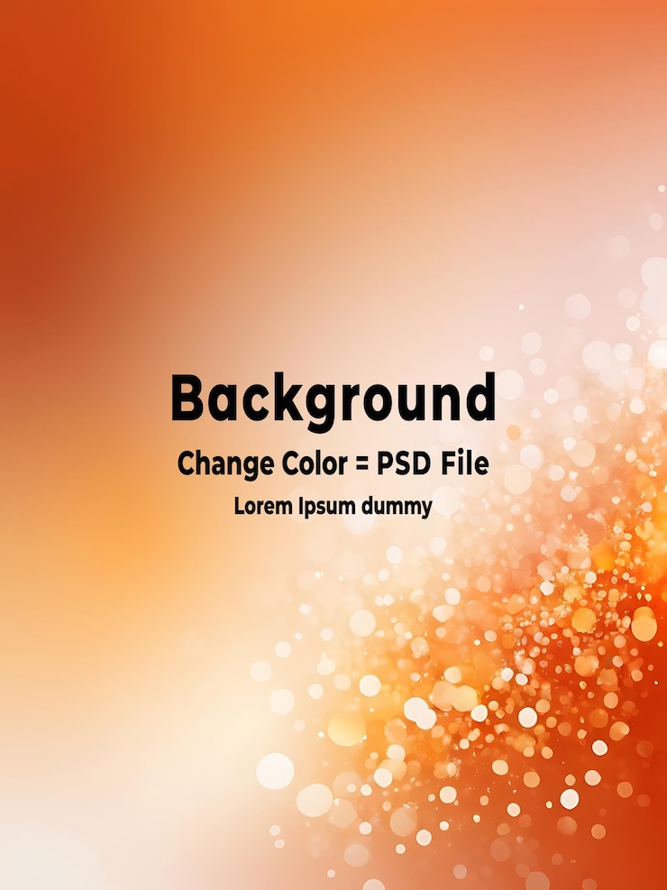 PSD psd abstract dynamische warme oranje bokeh en glowing amber lights achtergrond