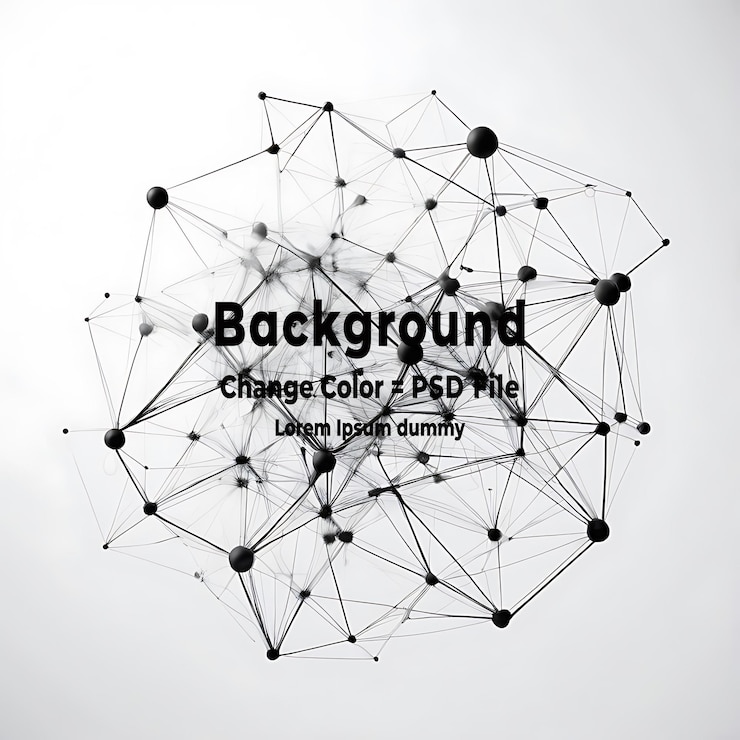 PSD psd abstract futuristic network on background illustration
