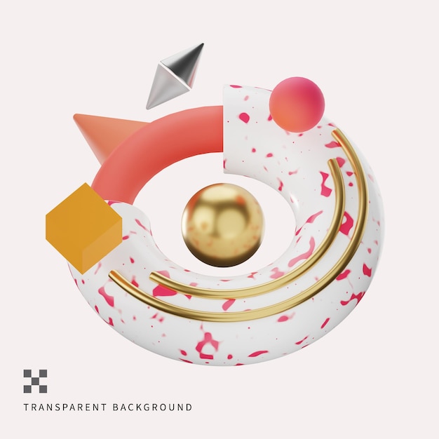 PSD psd abstract geomtric 3d illustration