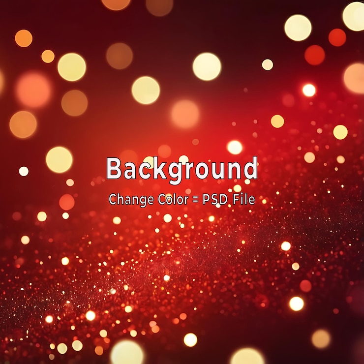 PSD psd abstract glowing bokeh red and gold bokeh lights festive background