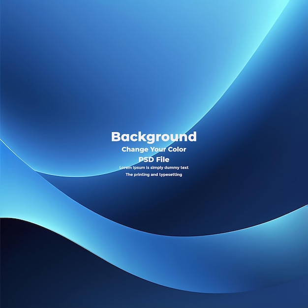 PSD Abstract niebieski gradient tła pusta niebieska tekstura