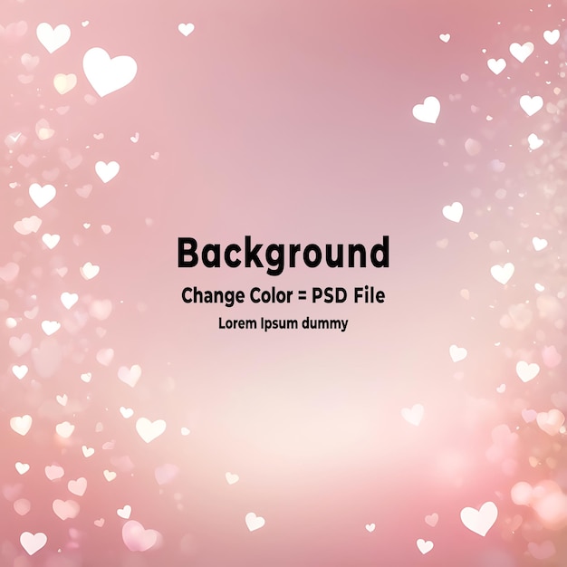 psd abstract pastel background with hearts concept mothers day valentines day birthday