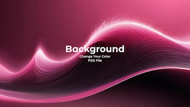 PSD psd abstract pink background wave of particles technology background carbon line pink background