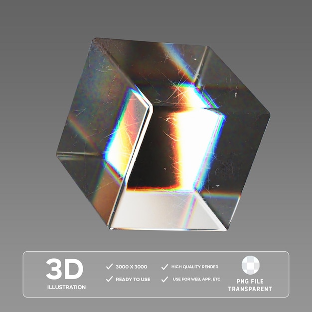 PSD アブストラクト・シェイプ・グラス 3D イラスト