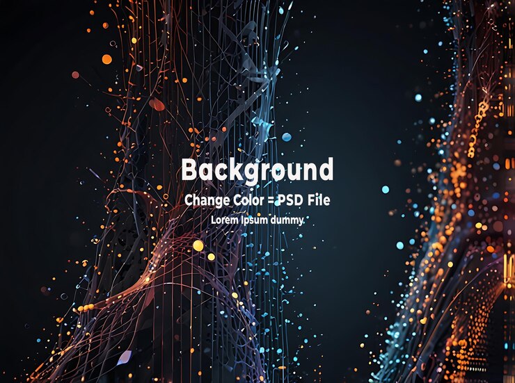 PSD psd abstract technology particles mesh background