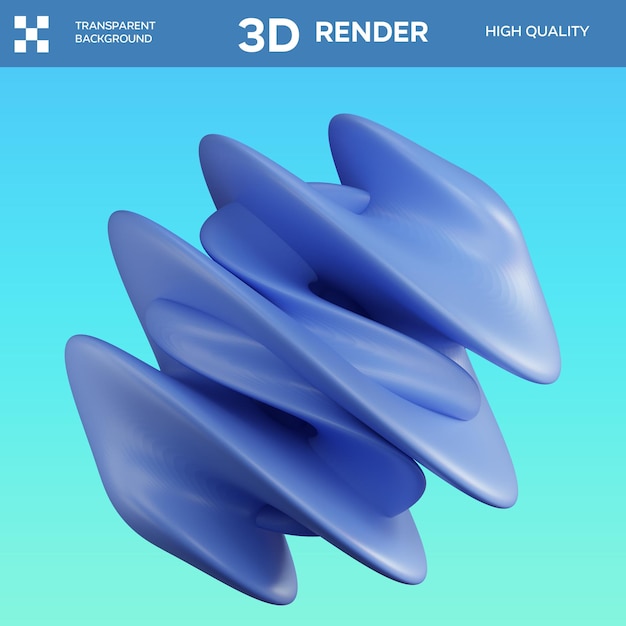 PSD Abstract vorm 3D illustratie