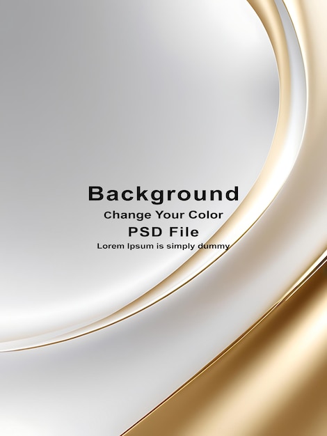 PSD psd abstract white gold gradient background luxury with golden line wave