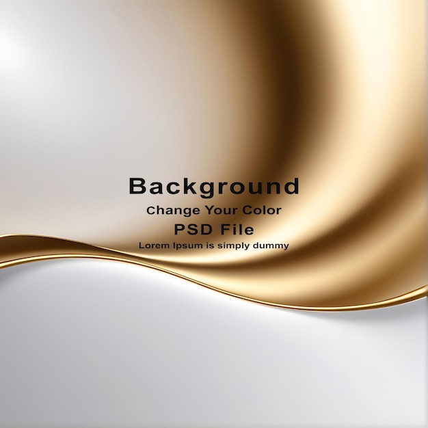PSD psd abstract white gold gradient background luxury with golden line wave