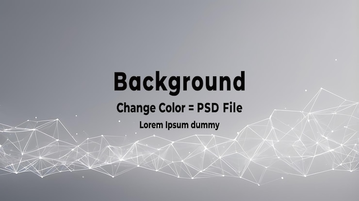 PSD psd abstract white gray polygon tech network with connect technology background abstract dots and lines texture background 3d rendering