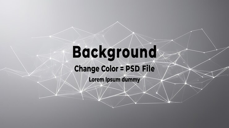 PSD psd abstract white gray polygon tech network with connect technology background abstract dots and lines texture background 3d rendering