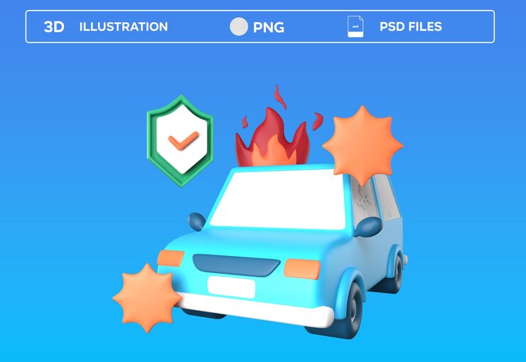 PSD psd accident 3d icon