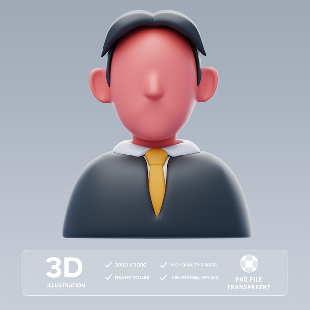 PSD Accountant 3D-illustratie