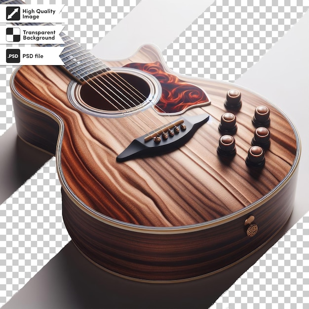PSD psd アコースティックギター 透明な背景で編集可能なマスクレイヤー