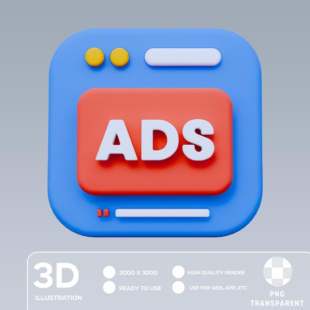 PSD advertising psd video 3d illustrazione