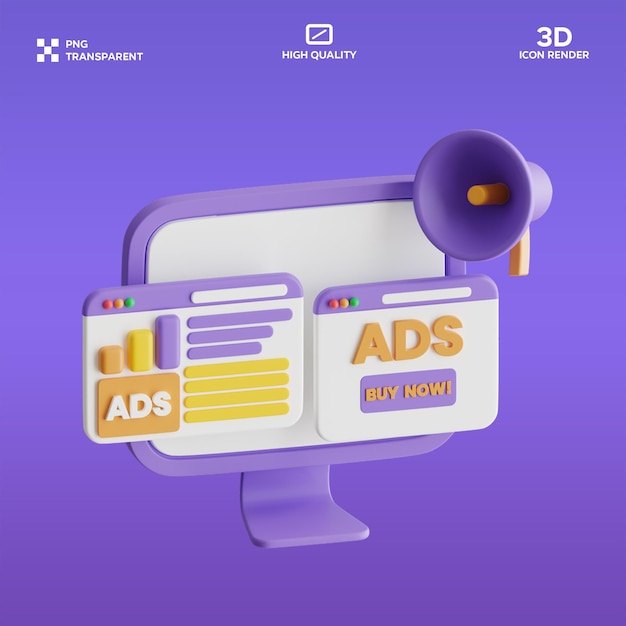 PSD-advertentie 3D-illustratie