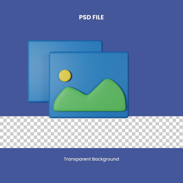 PSD psd-afbeelding met 3d-iconen