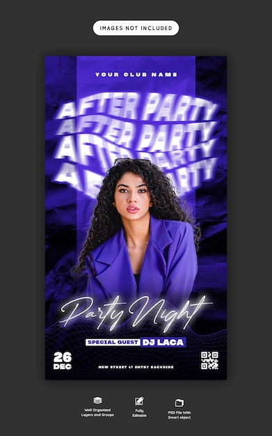 PSD psd after party instagram story