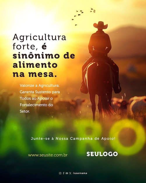 PSD psd agricultura forte sinnimo de alimento na mesa strong agriculture synonymous with food on th