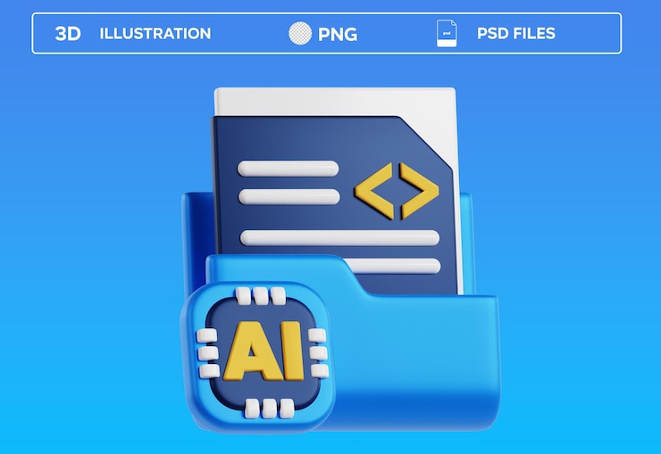 PSD psd ai folder 3d illustration