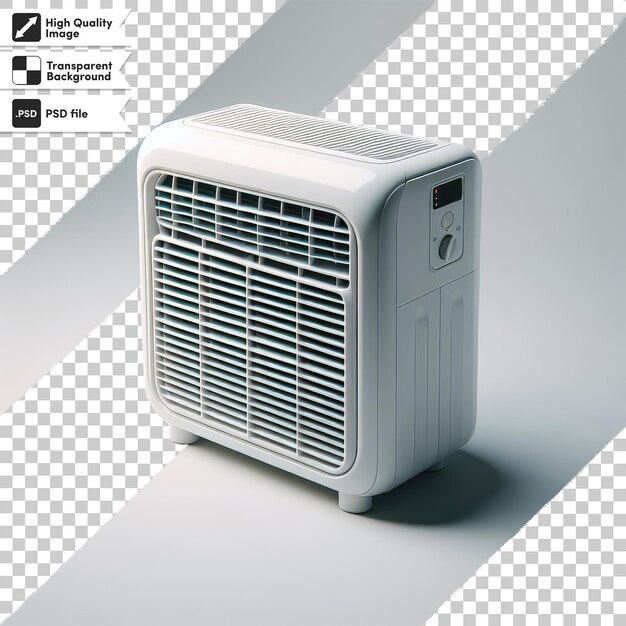 Psd air conditioner on transparent background with editable mask layer