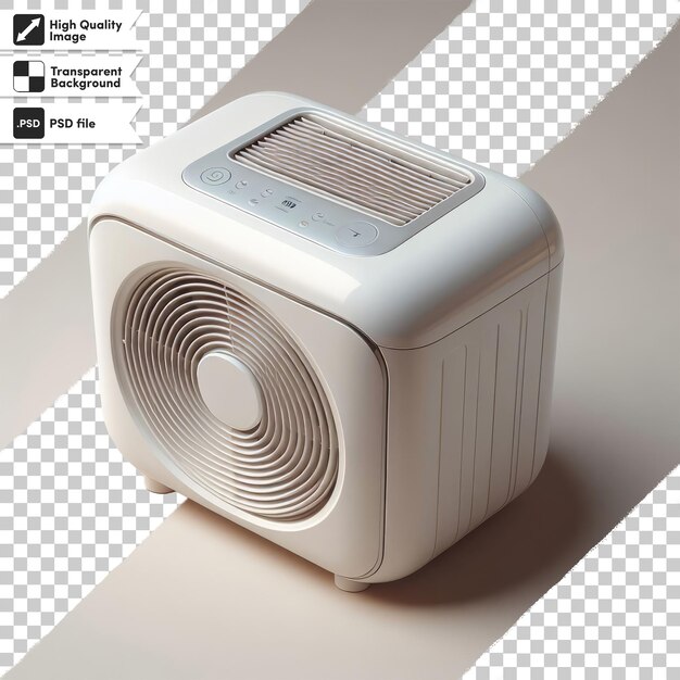 Psd air conditioner on transparent background with editable mask layer