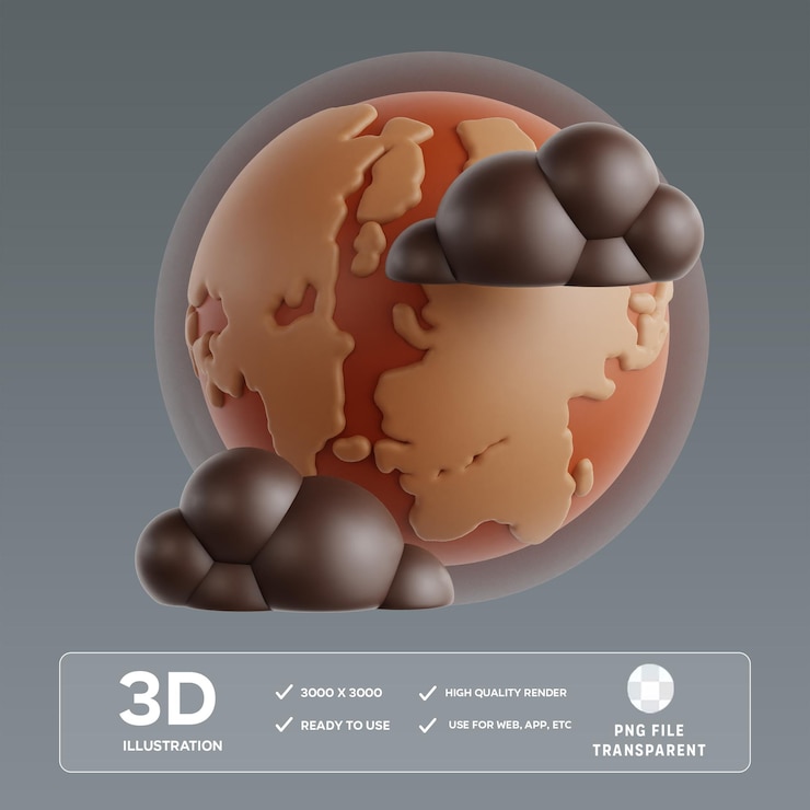 PSD psd загрязнение воздуха 3d иллюстрация