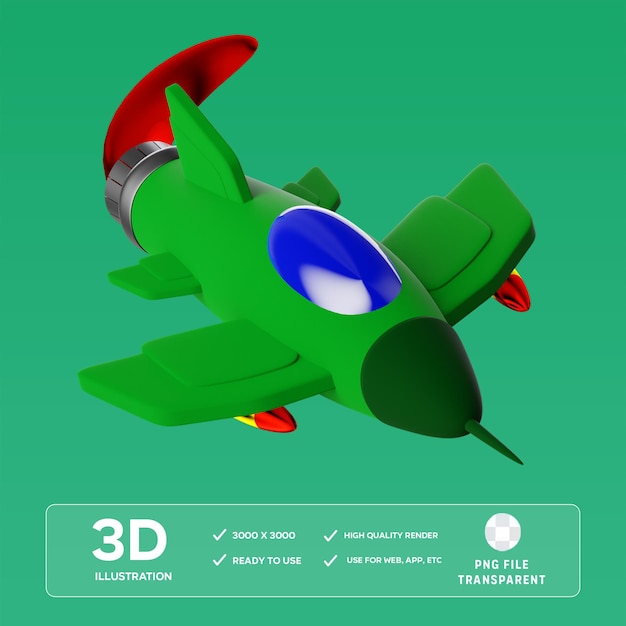 3D-иллюстрация самолета PSD