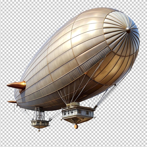psd of airship on transparent background