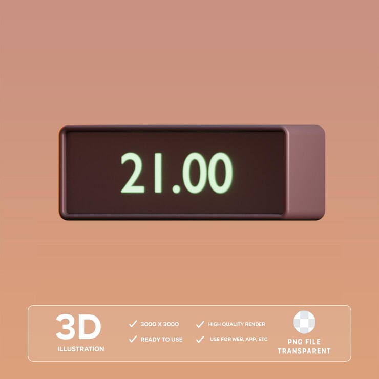 PSD psd alarm 3d illustration