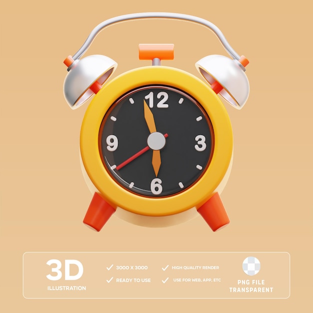 PSD alarm 3D Illustration