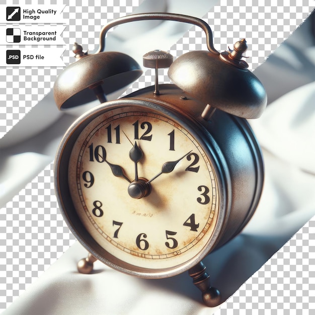 PSD psd alarm clock isolated on transparent background with editable mask layer