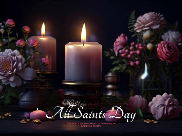 PSD psd all saints day poster sjabloon