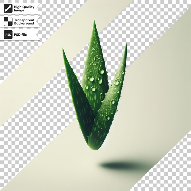 PSD psd aloe vera plant on transparent background with editable mask layer