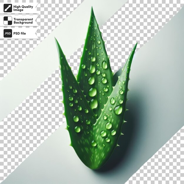 PSD psd aloe vera plant on transparent background with editable mask layer