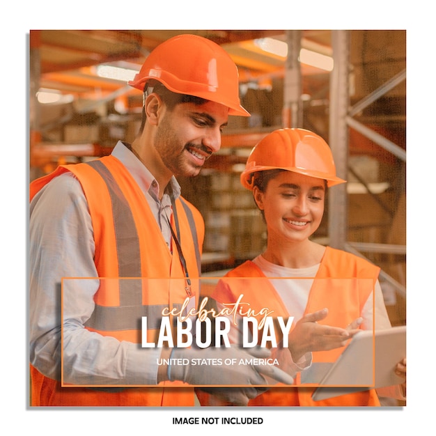 psd american labor day design template