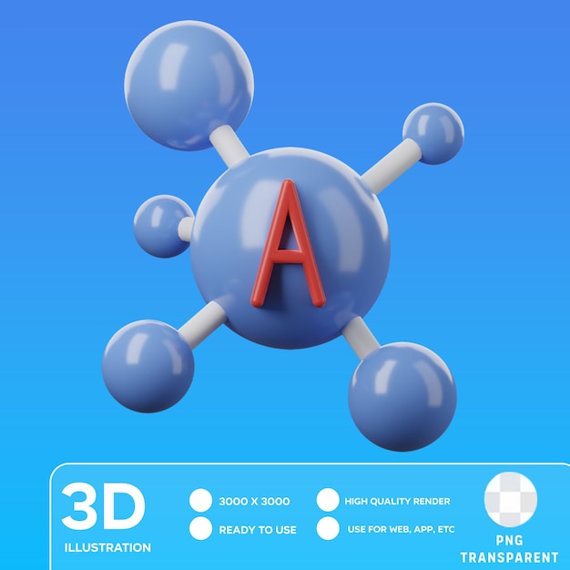 PSD psd aminozuren 3d-illustratie