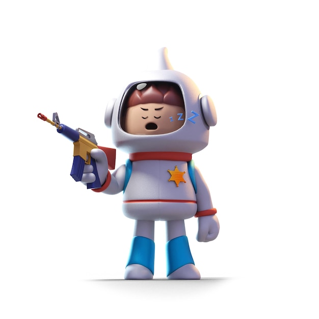 PSD an Astronaut with gun stick