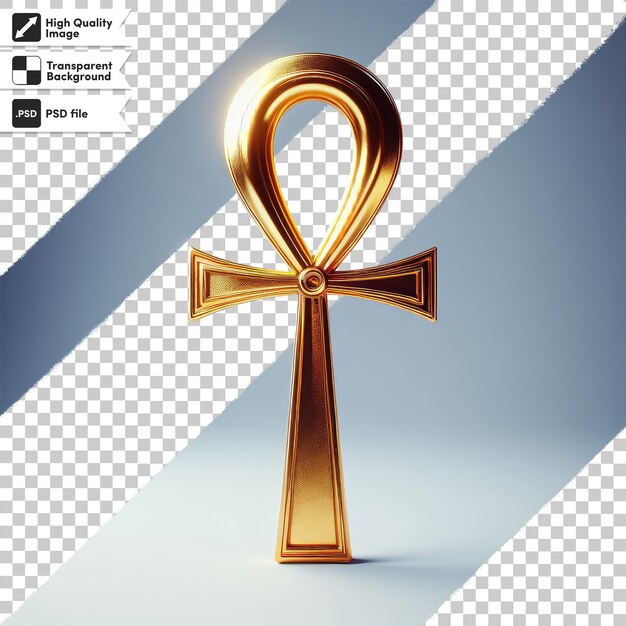 PSD psd ankh egyptian symbol on transparent background with editable mask layer