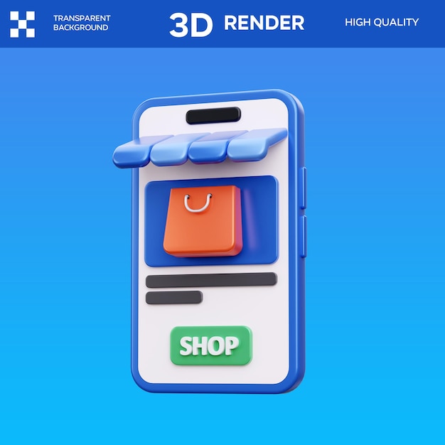 PSD App 3D illustration