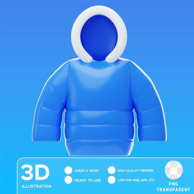 PSD psd arctic guardian parka 3d-illustratie