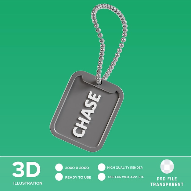 PSD Army Dog Tag 3D Ilustracja