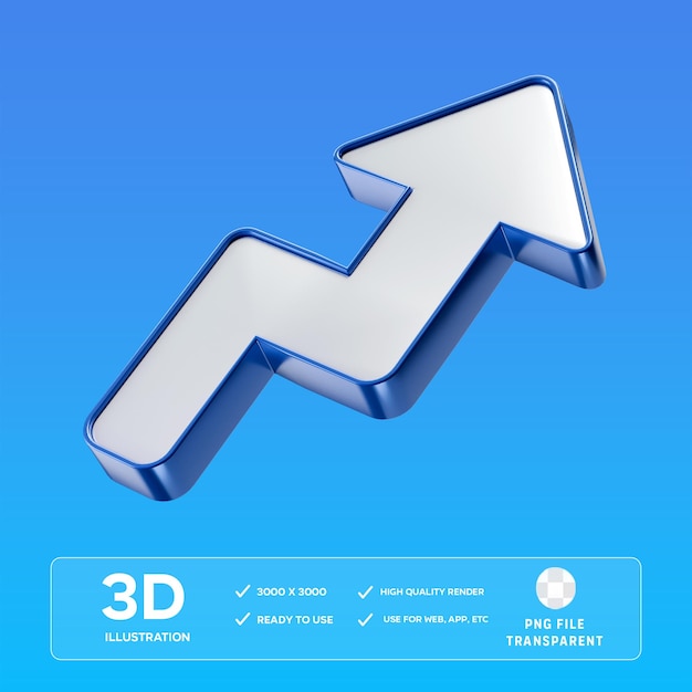 psd arrow up and down 3d illustration