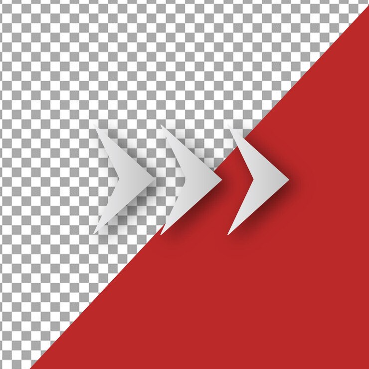 PSD psd arrow with transparent background