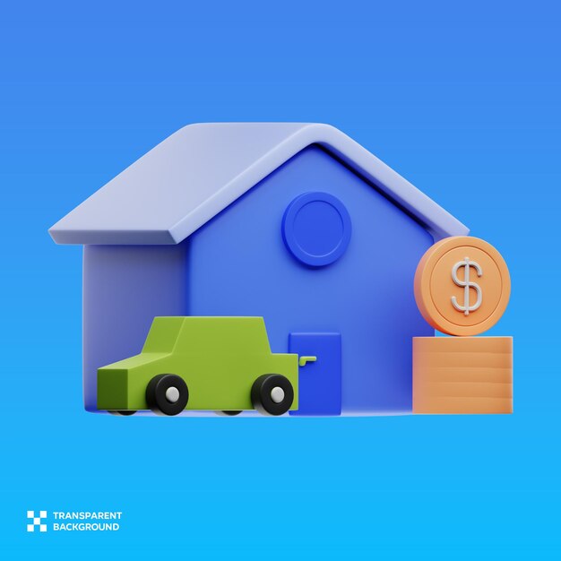3D-иллюстрация активов PSD