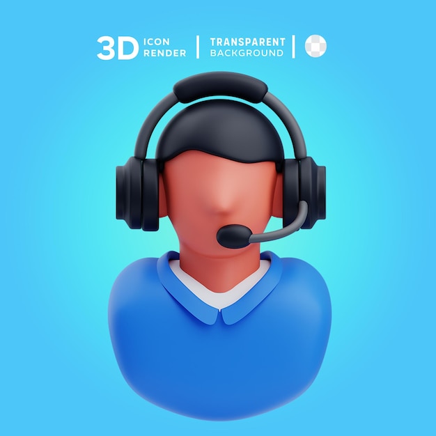 PSD psd assistent icon 3d-illustratie