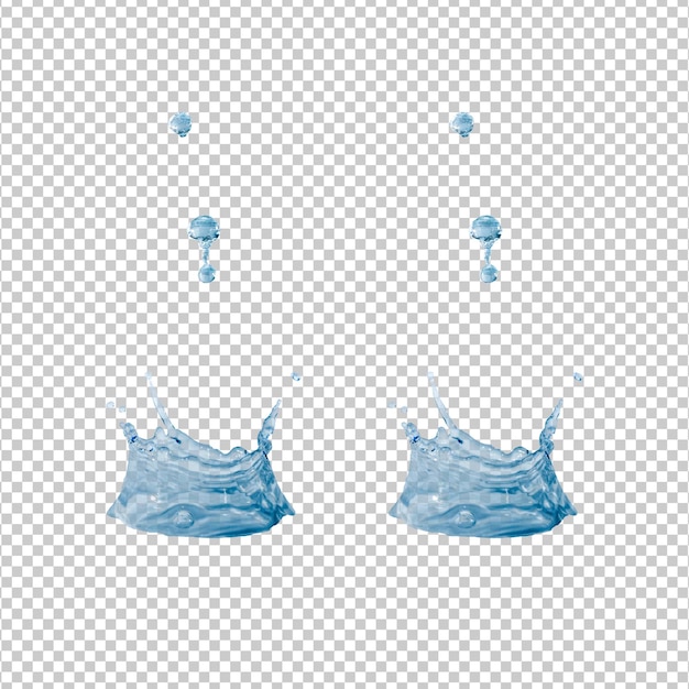 Psd assortment of splashes and water drops